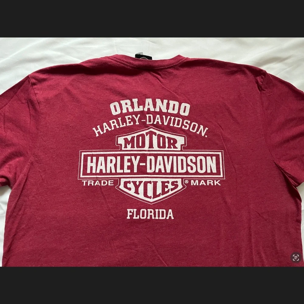 Harley Davidson Red Logo Motorbike T-shirt Men’s XL - Picture 5 of 5
